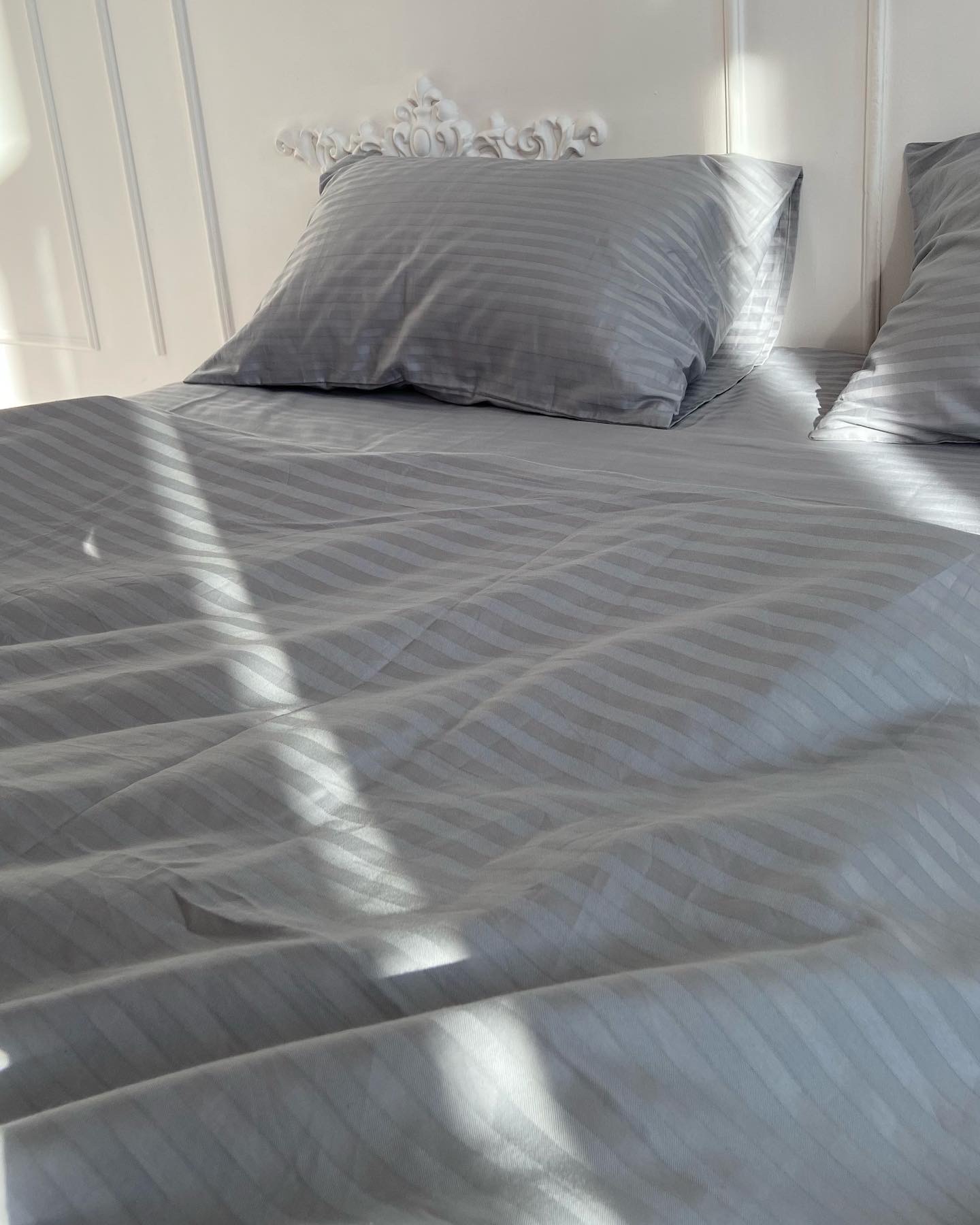 Постіль страйп сатин однотонний (Відтінок Сірий) - Зображення 2