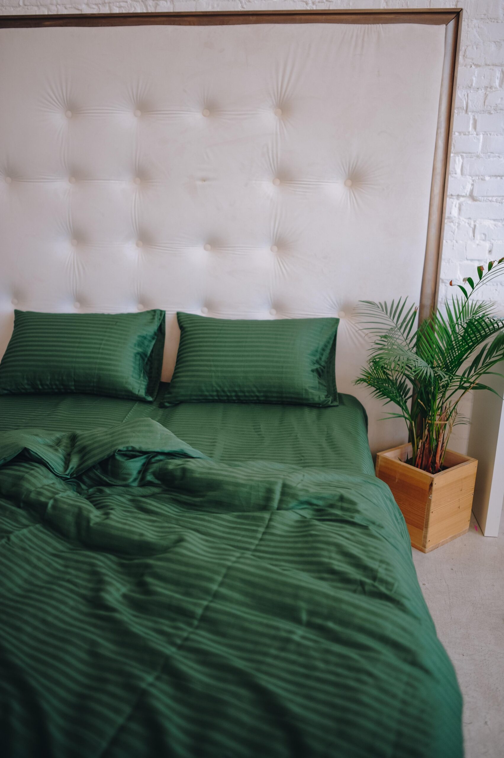 Постіль страйп сатин однотонний (Відтінок Зелений) - obrazek 5