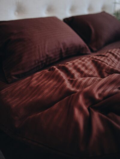 Постіль страйп сатин однотонний (Відтінок Коричневий)