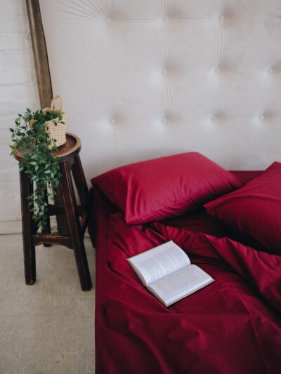 Постіль матовий поплін однотонний (Відтінок Бордовий)