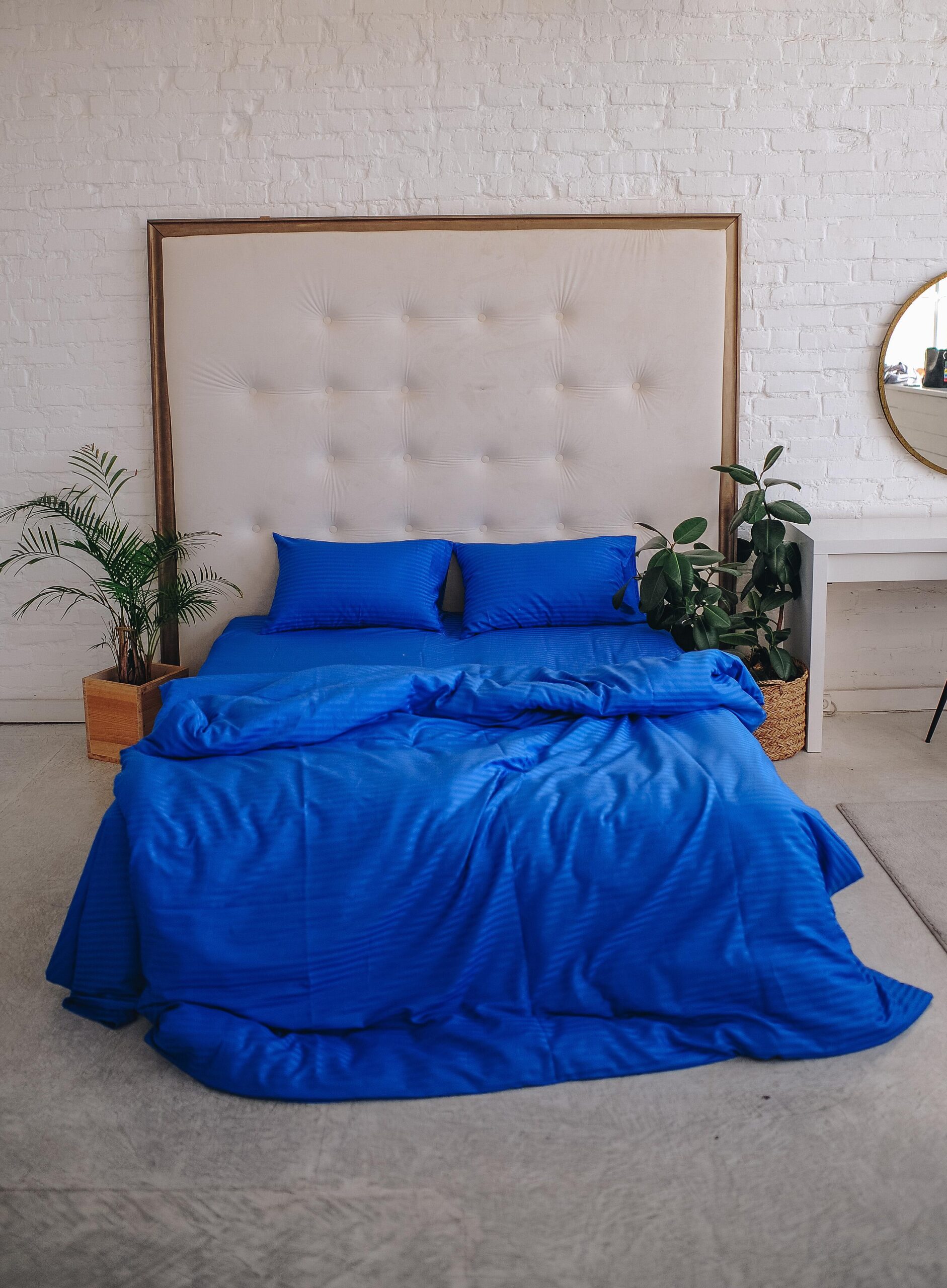 Постіль страйп сатин однотонний (Відтінок Електрик) - obrazek 4