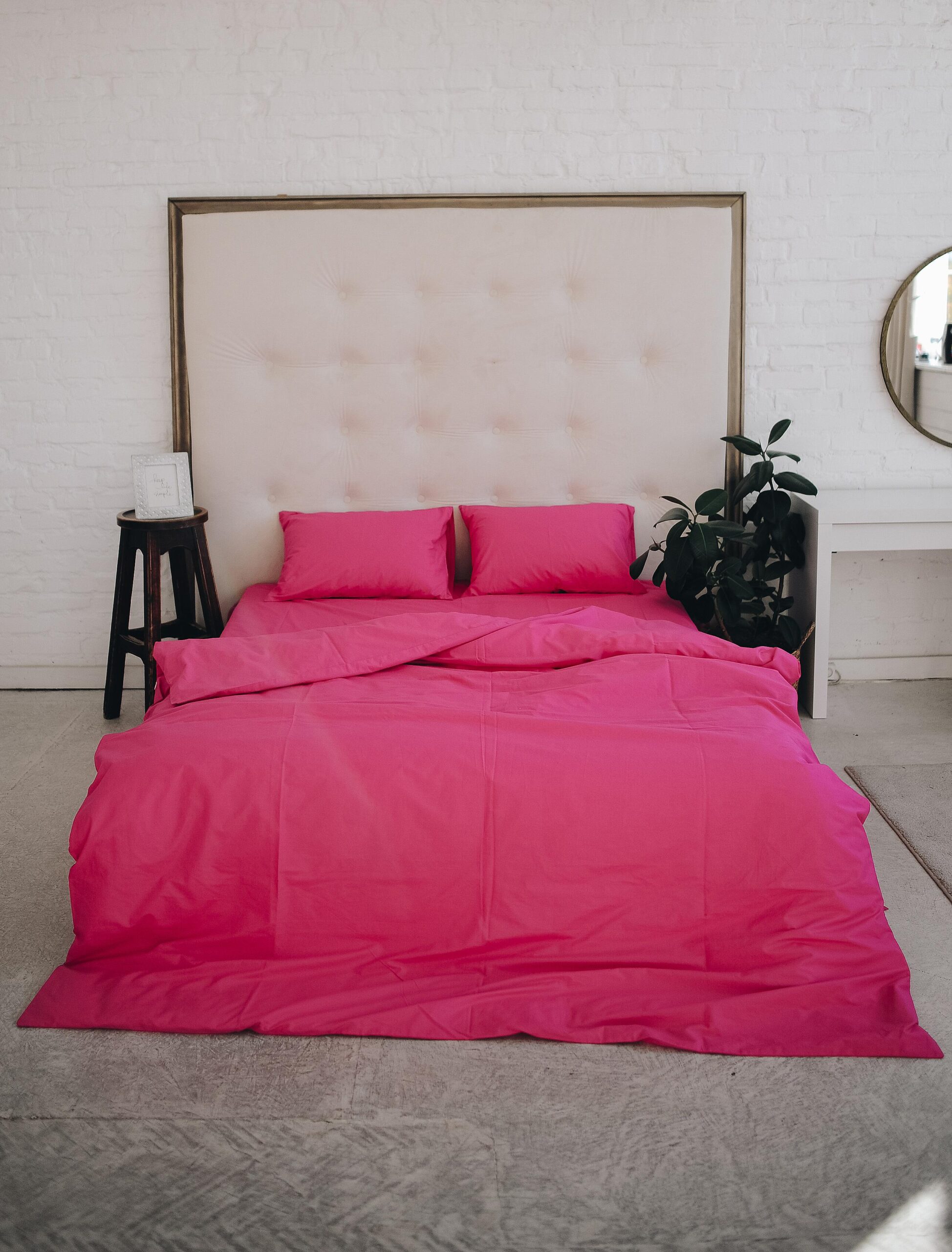 Постіль матовий поплін однотонний (Відтінок Малиновий) - Image 2