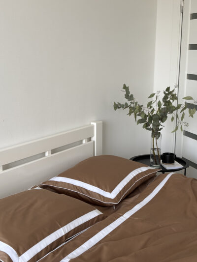 Постіль сатин преміальний (Карамельний відтінок)