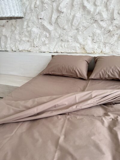 Постіль матовий поплін однотонний (Відтінок Латте)
