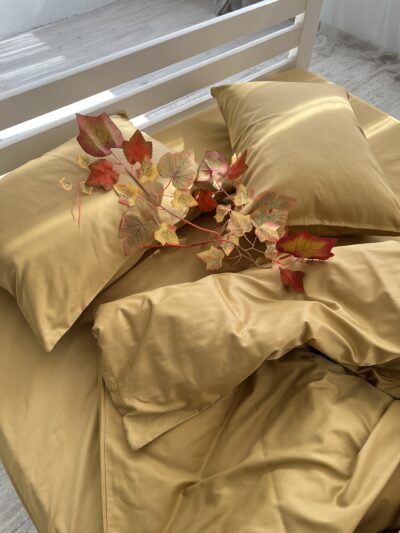 Постіль Преміальний Сатин однотонний (Відтінок Золотистий)