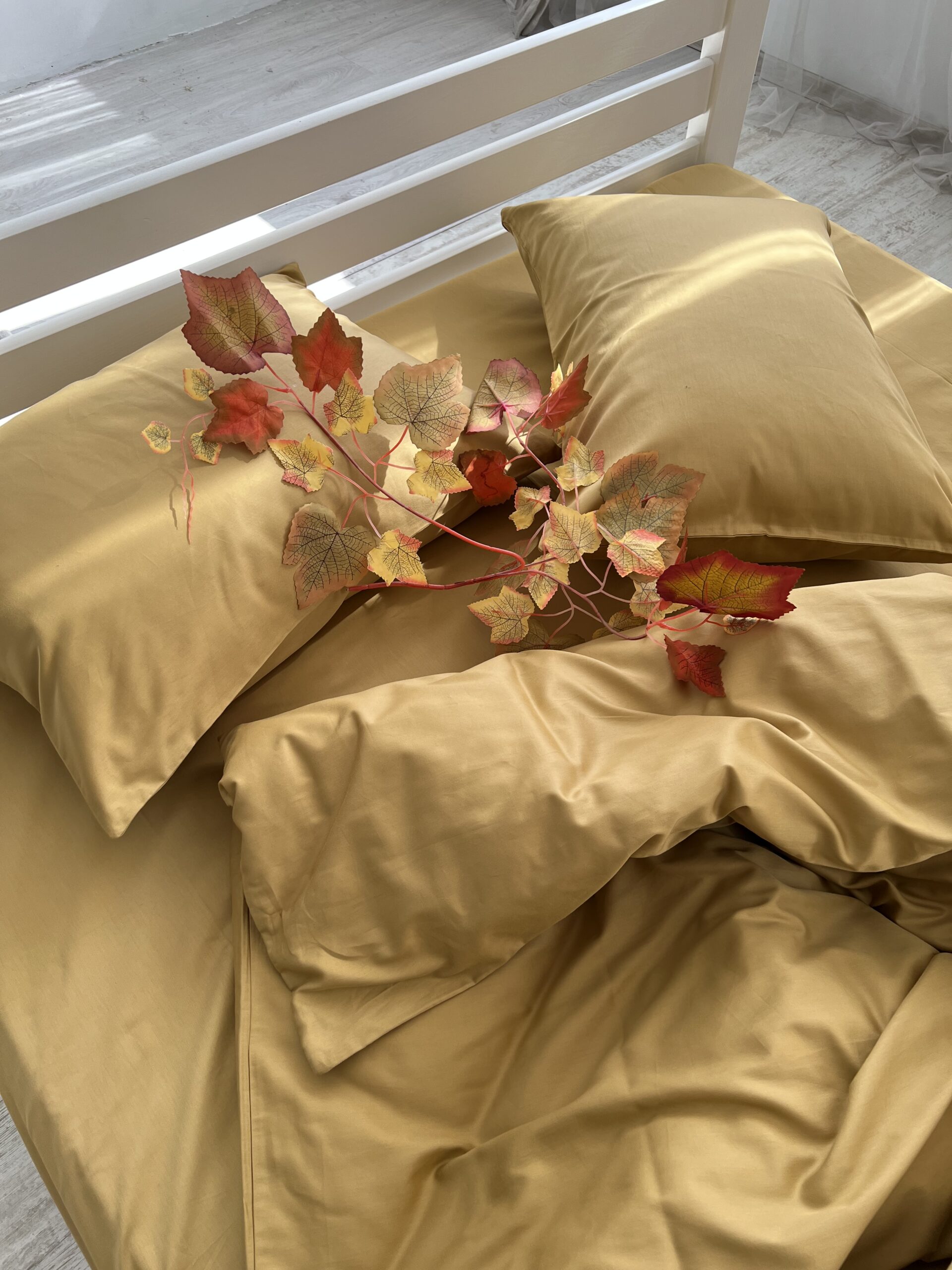 Постіль Преміальний Сатин однотонний (Відтінок Золотистий)