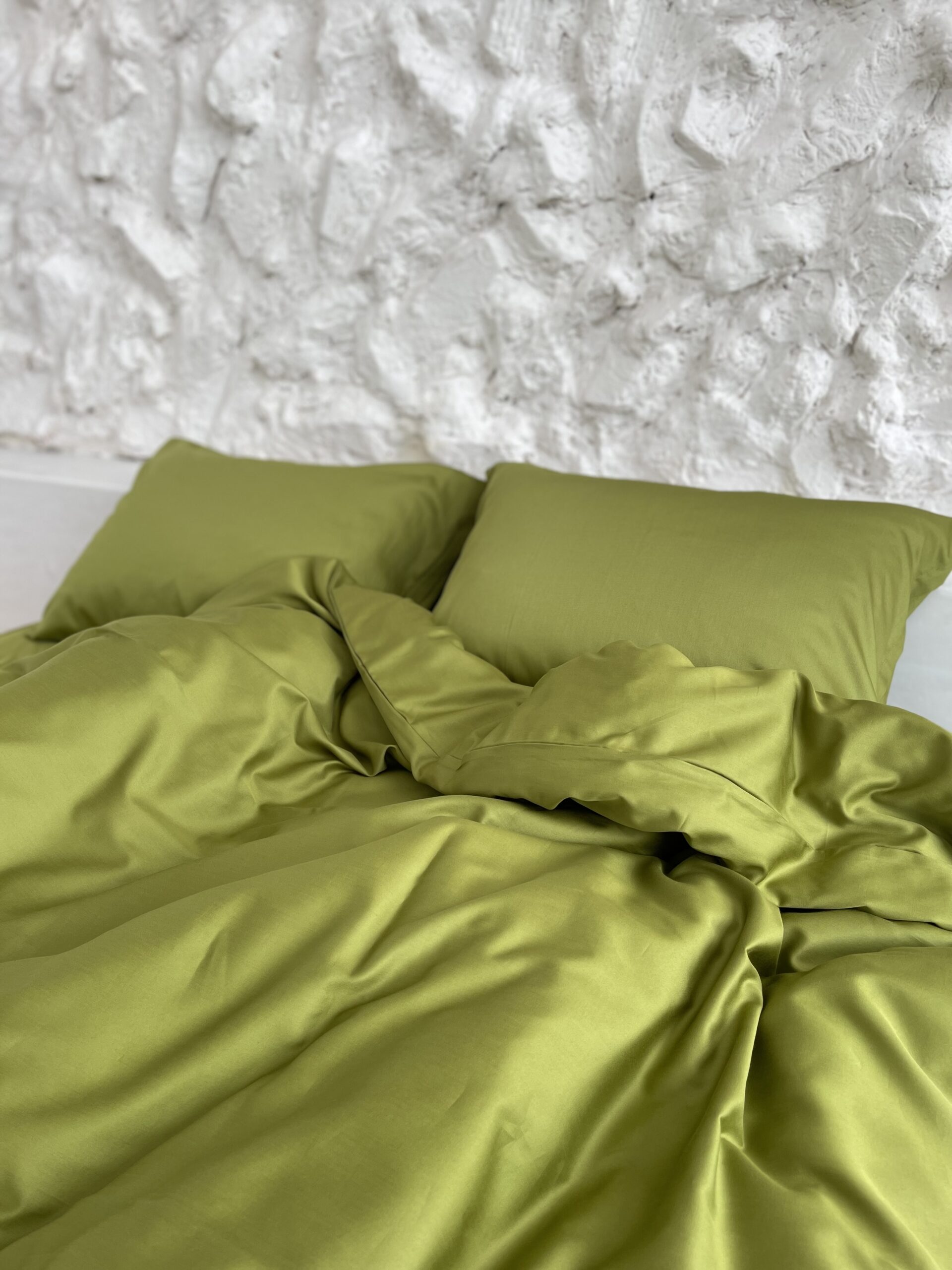 Постіль Преміальний Сатин однотонний (Відтінок Оливковий)