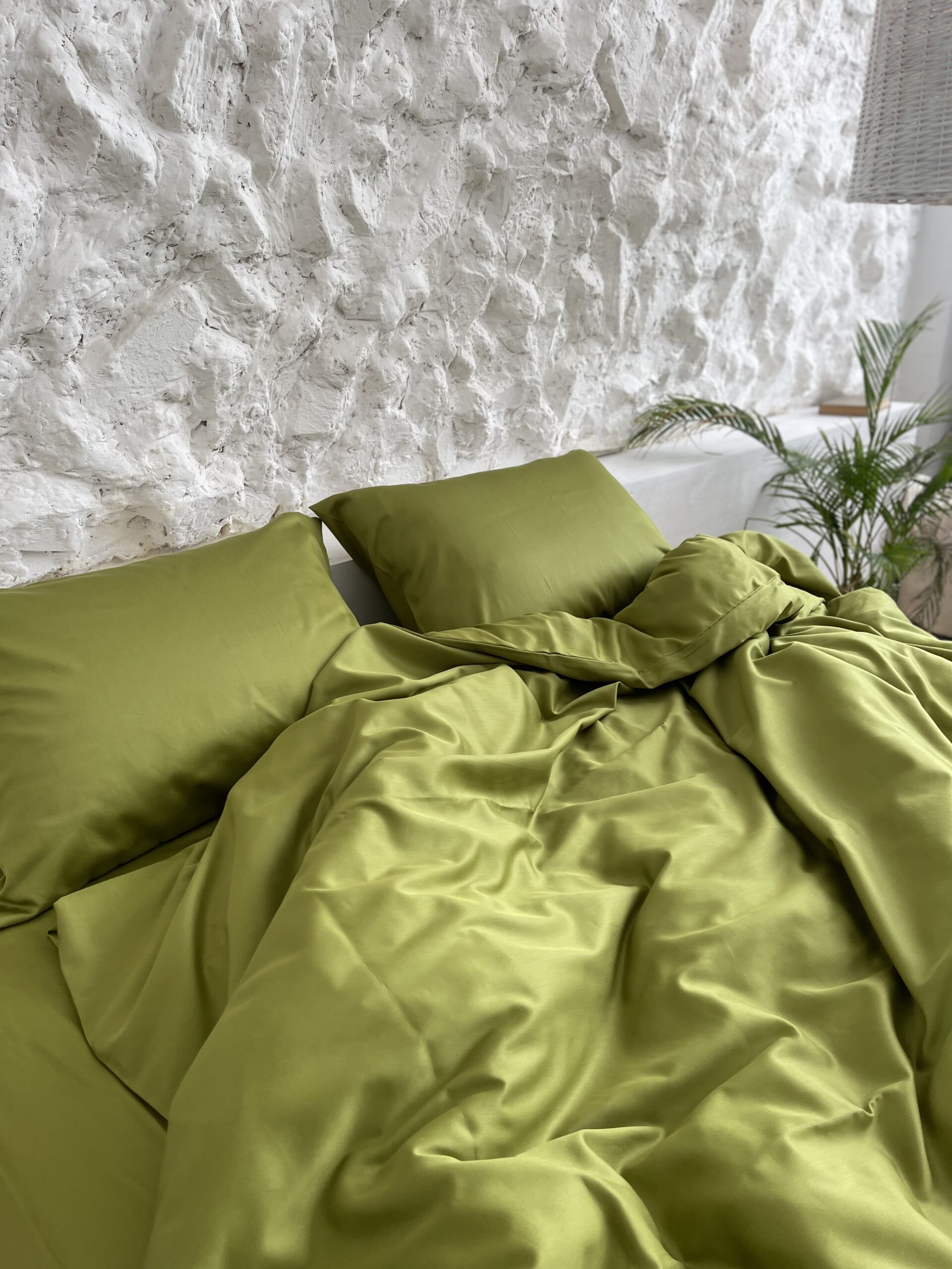 Постіль Преміальний Сатин однотонний (Відтінок Оливковий) - Зображення 2