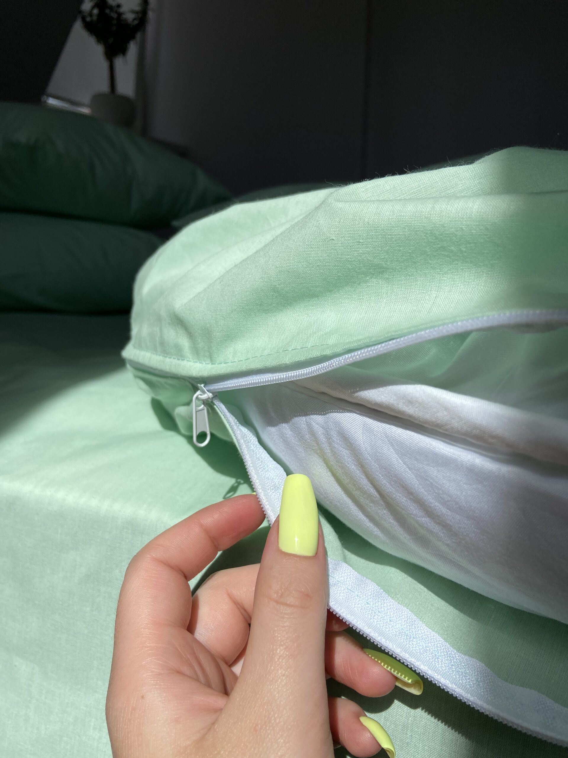 Постіль матовий поплін однотонний (Відтінок Мʼятний) - Зображення 4