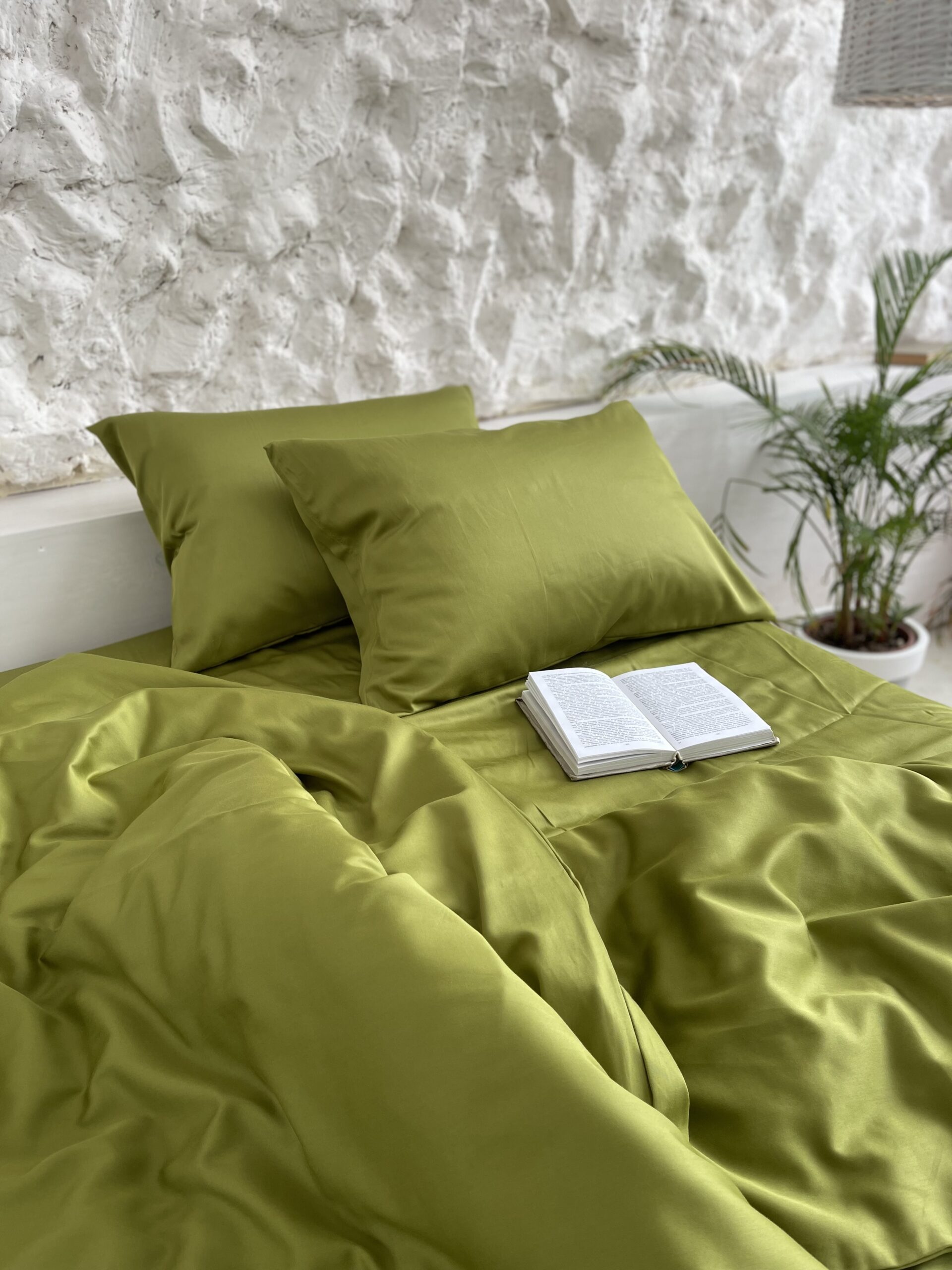 Постіль Преміальний Сатин однотонний (Відтінок Оливковий) - Зображення 4