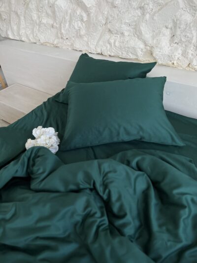 Постіль Преміальний Сатин однотонний (Відтінок Смарагд)