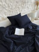 Постіль Преміальний Сатин однотонний (Відтінок Темно-Синій)