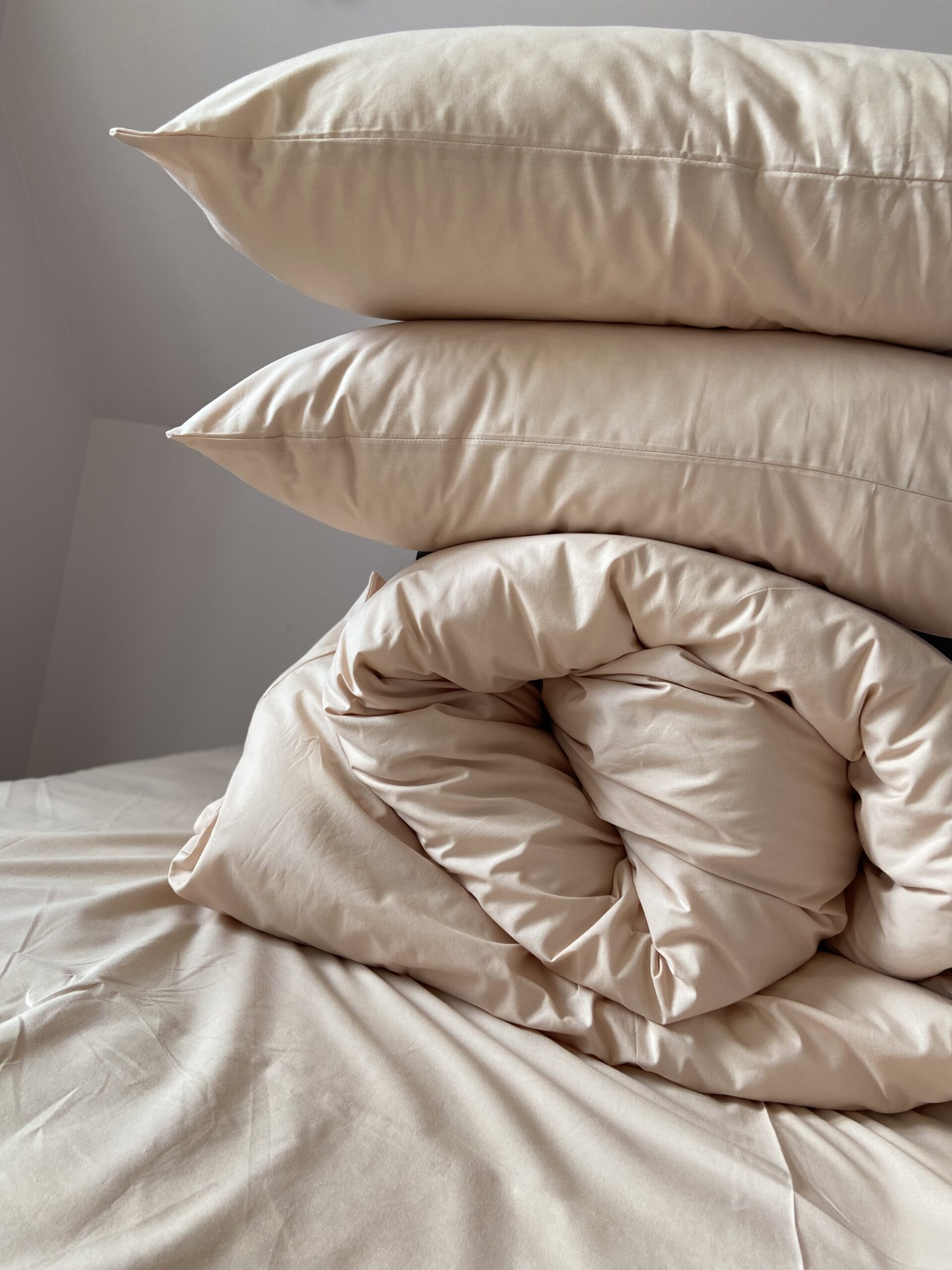 Постіль матовий поплін однотонний (Відтінок Бежевий із розовинкою) - obrazek 2