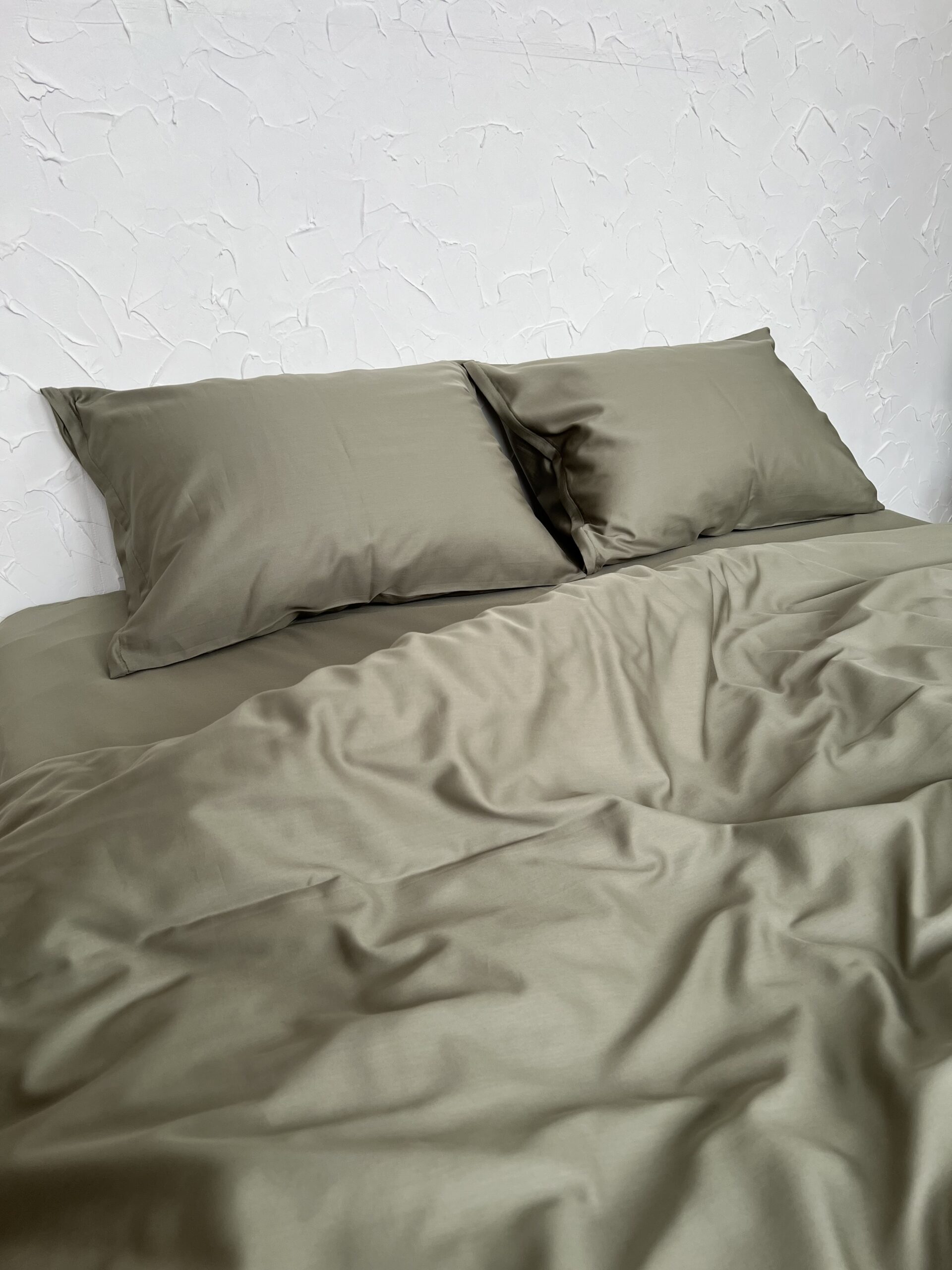Постіль Преміальний Сатин однотонний (Відтінок Грецька Олива)