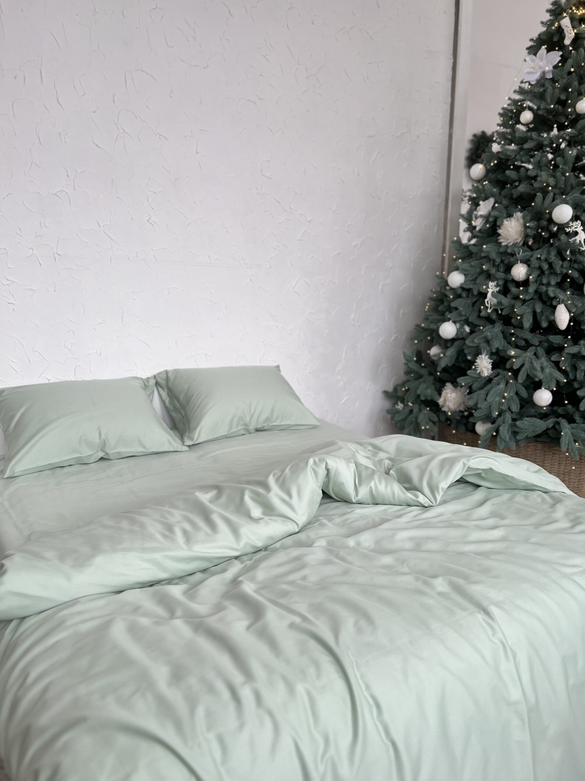 Постіль Преміальний Сатин однотонний (Відтінок Фісташковий ) - Зображення 4