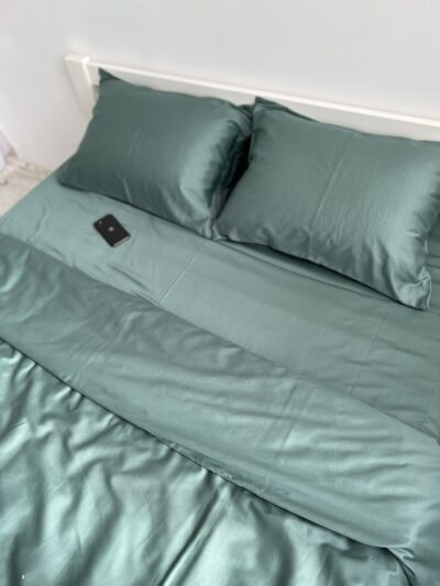 Постіль Преміальний Сатин однотонний (Відтінок Евкаліпт)