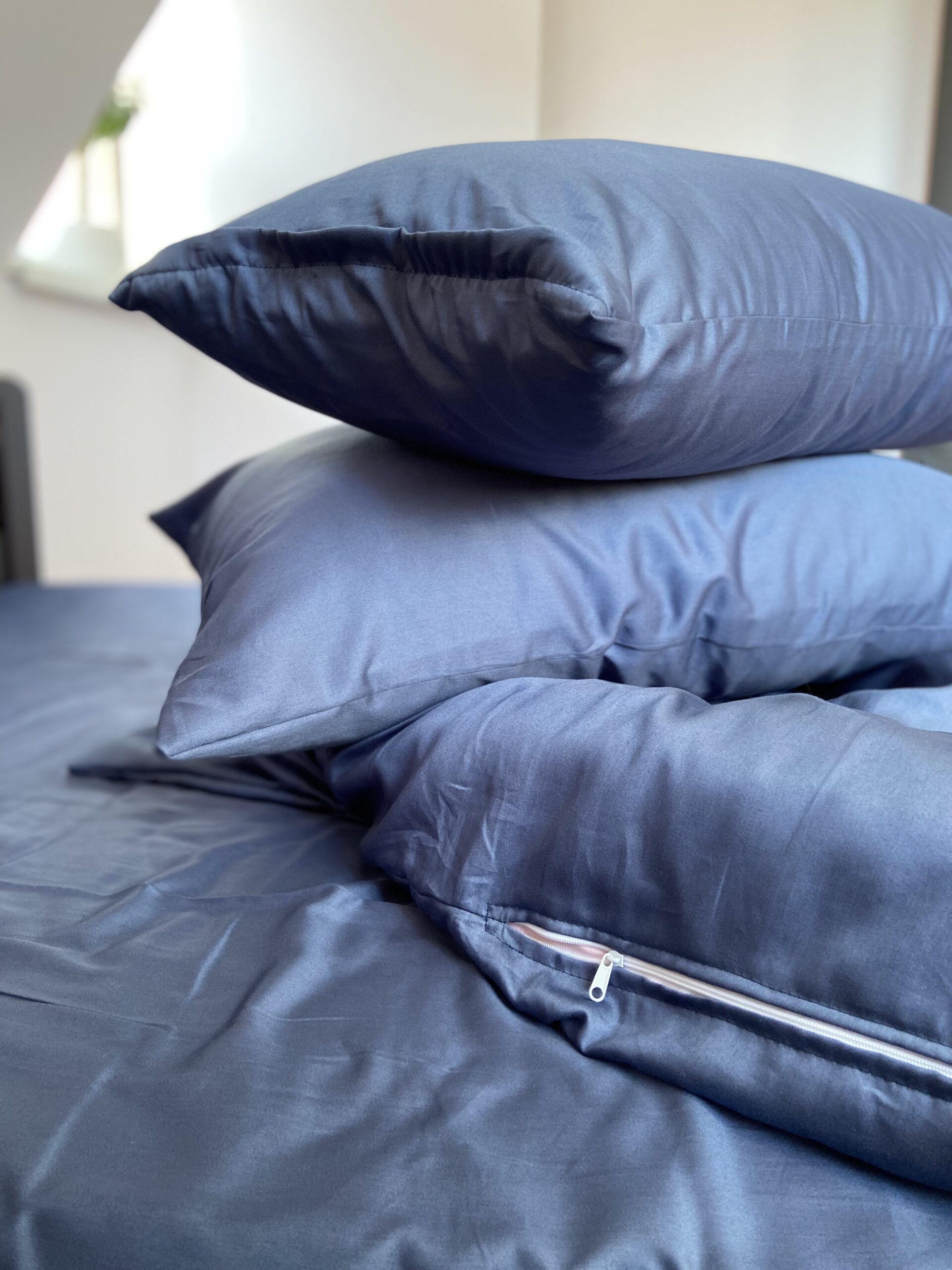 Постіль Преміальний Сатин однотонний (Відтінок Глибоко Синій)