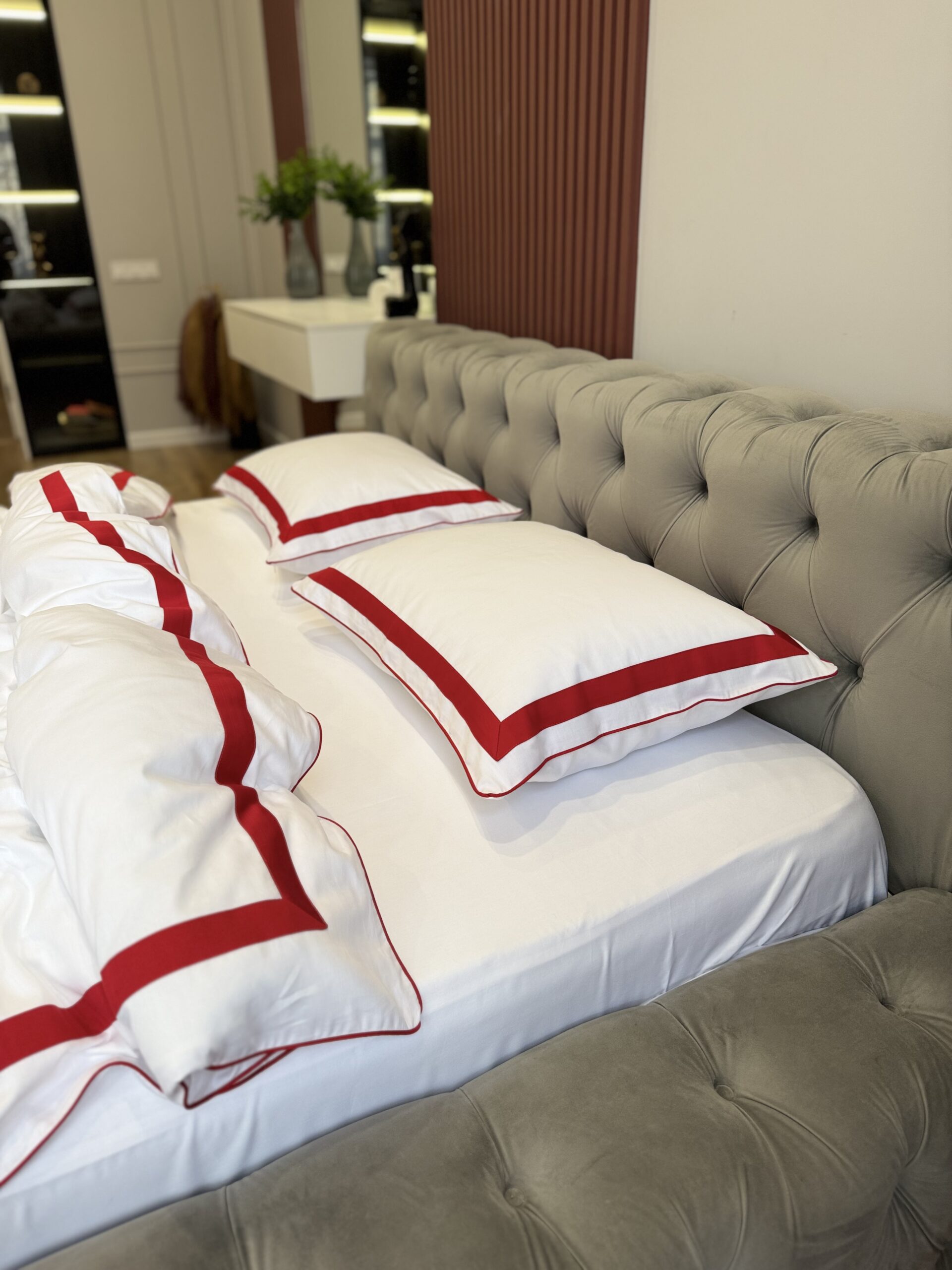 Постіль сатин преміальний із Смужками (Білосніжний відтінок) - Image 3