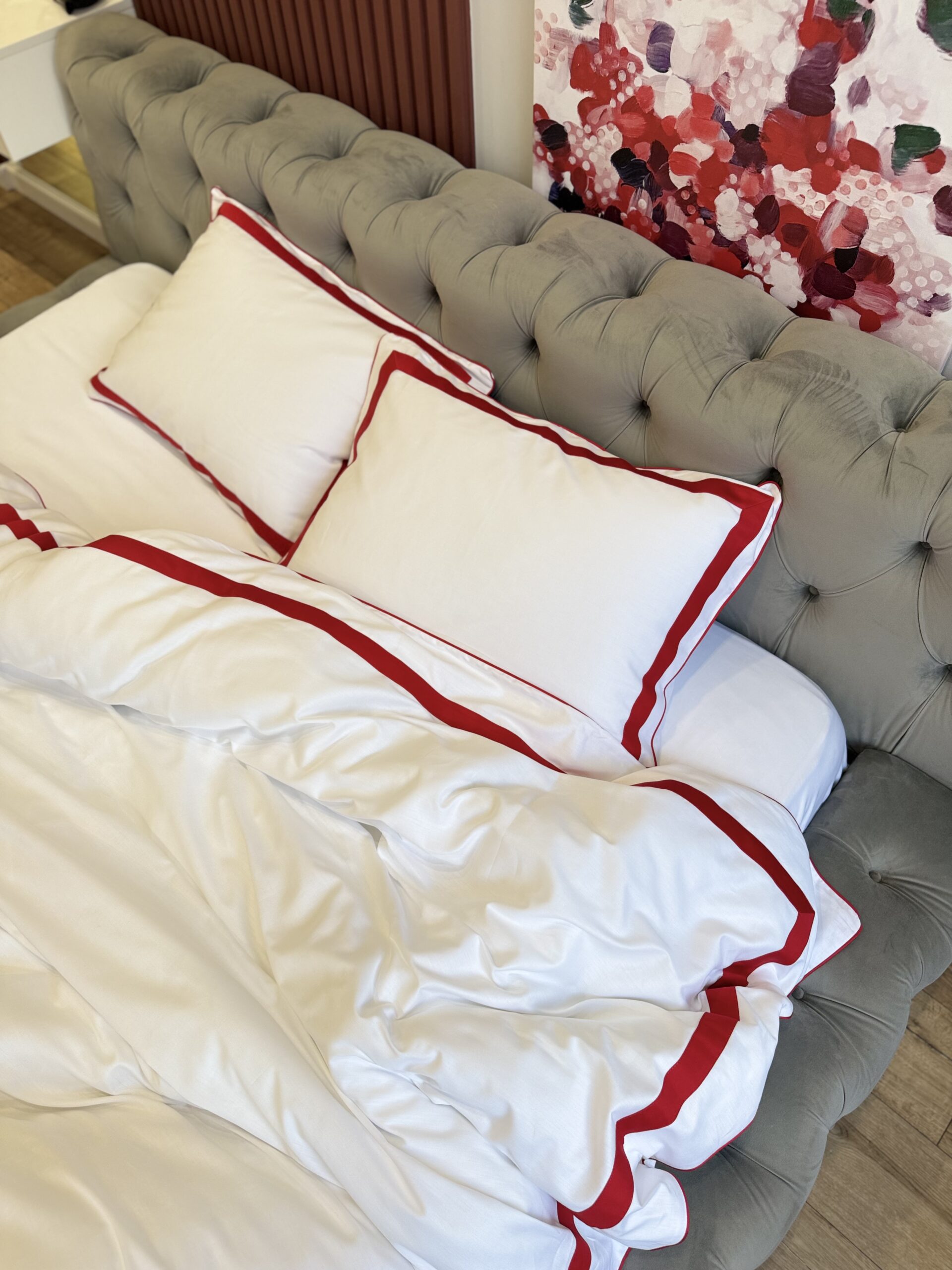 Постіль сатин преміальний із Смужками (Білосніжний відтінок) - Image 6