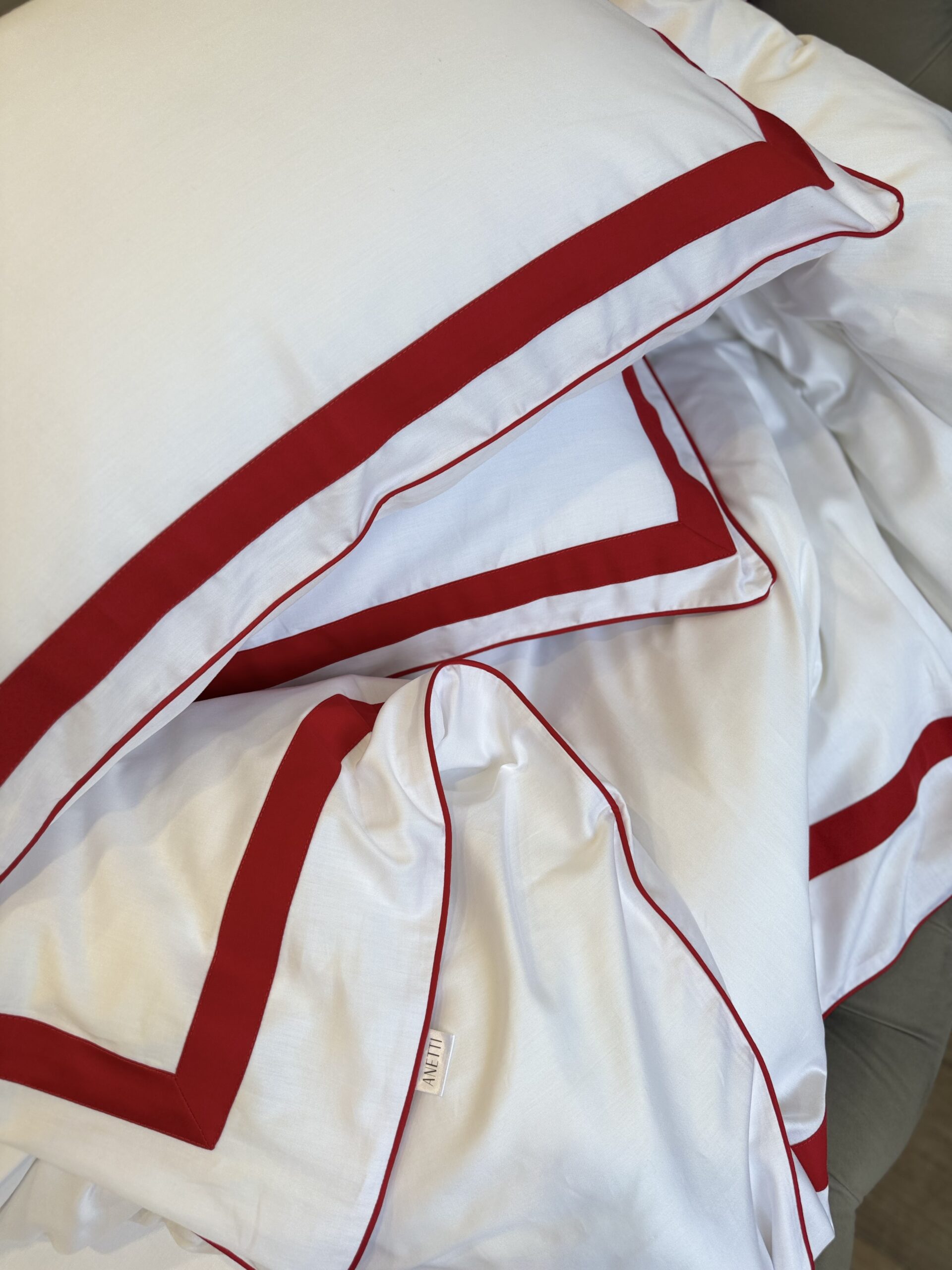 Постіль сатин преміальний із Смужками (Білосніжний відтінок) - Image 8