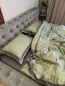 Premium satin bedding with stripes (Greek oil combined with graphite)