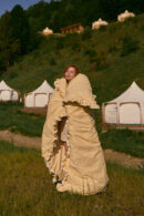 Постіль із Рюшками (Ванільний із білим кантом)