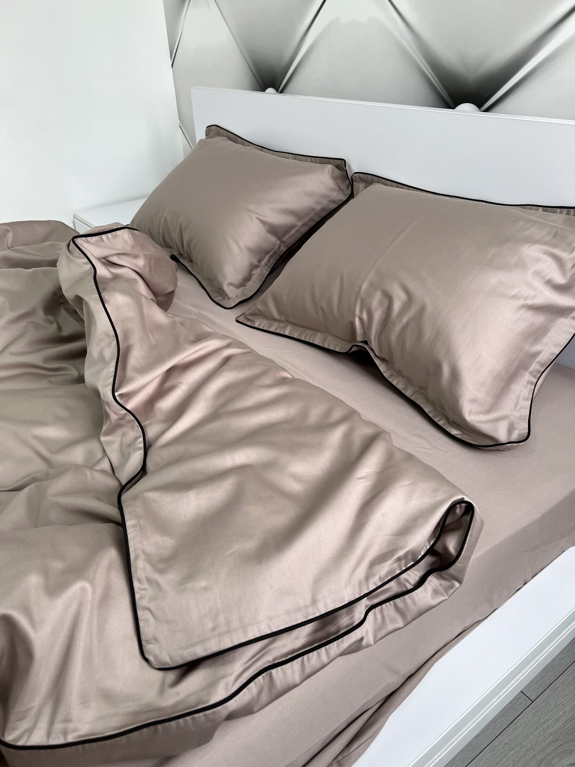 Постіль сатин преміальний із Смужками (Какао з чорним) - Image 6