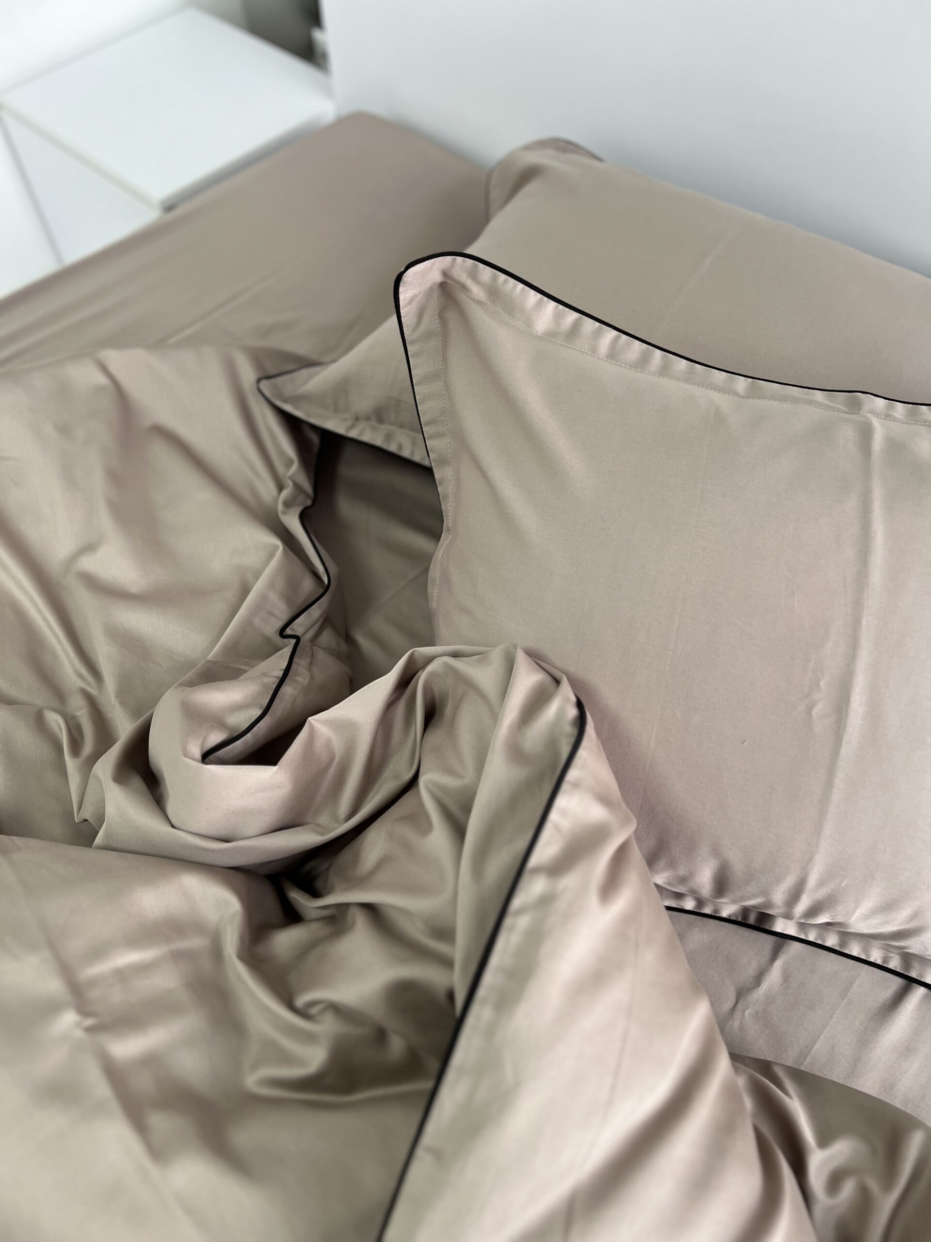 Постіль сатин преміальний із Смужками (Какао з чорним) - Image 4