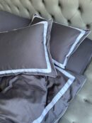 Постіль сатин преміальний із Смужками (Графіт відтінок)